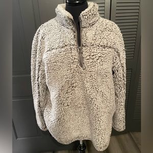 Alter’d State Serpa Light Gray 3/4 zip Pull over